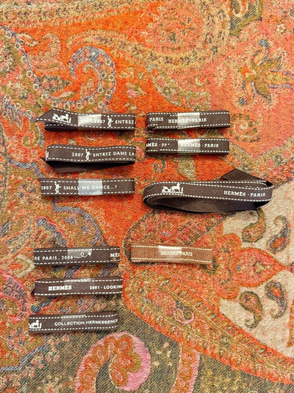 Lot of vintage Hermes ribbons